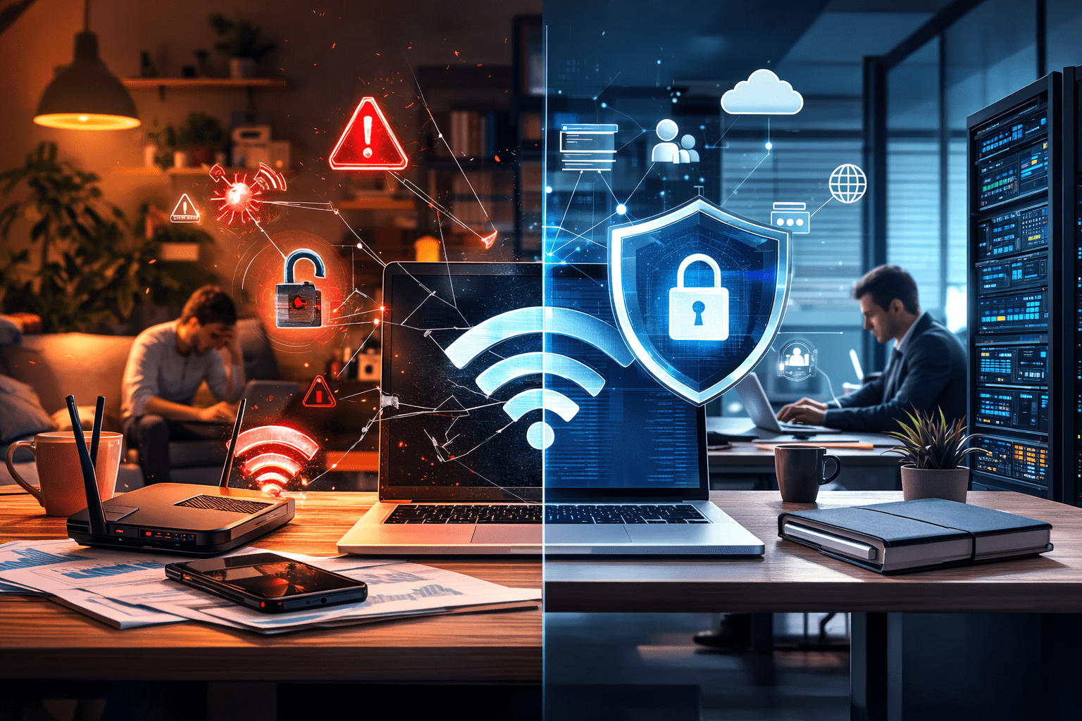 Riesgos de usar internet residencial en un entorno empresarial